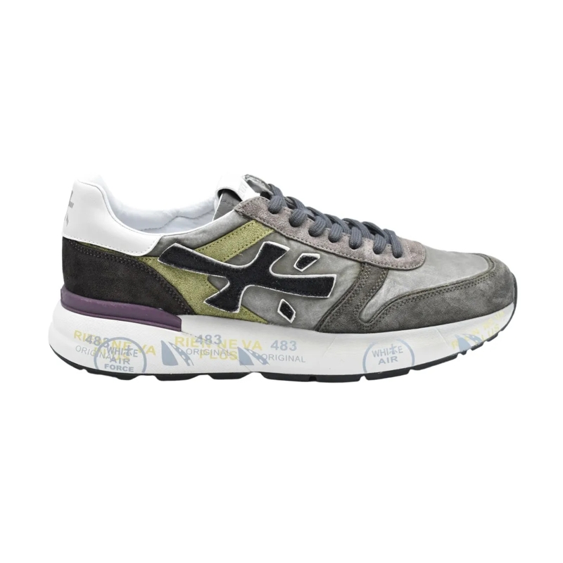 Premiata Lage-top sneaker Sole Low-Top Sneakers In Grey And Green Grey