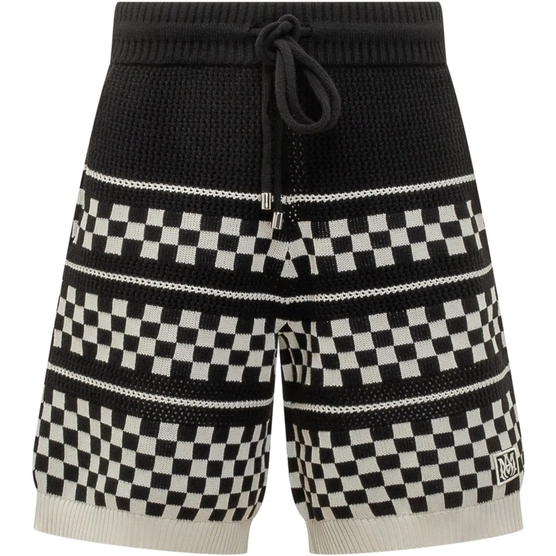 Amiri Shorts Checkered Mesh Short schwarz