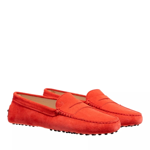 Tod's Penny Loafer With Dimples Red Conducteur