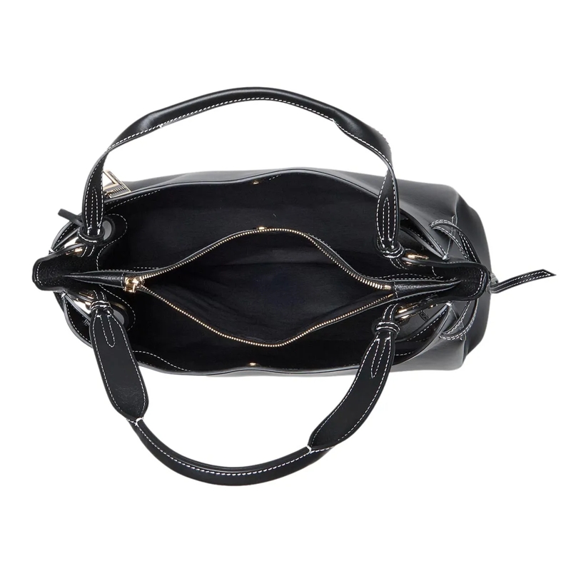 Lancel Tote Swann Smooth & Grained Cowhide Leathers - M Carrya Black(Image 4)