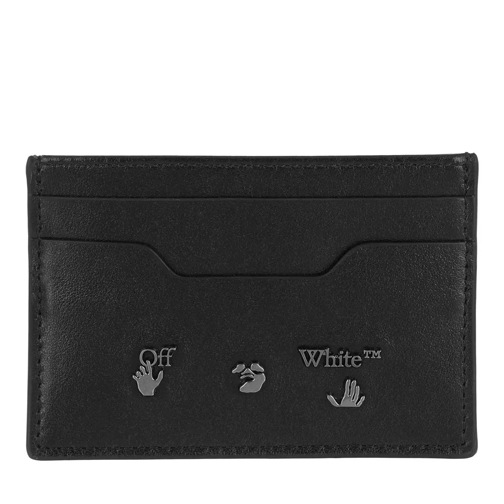 Off-White New Card Holder Wallet Black Silver Porte-cartes