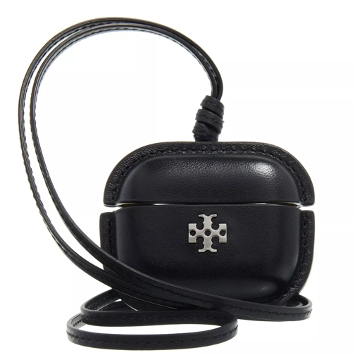 Tory Burch Leather Airpods Case Black Koptelefoonhoes