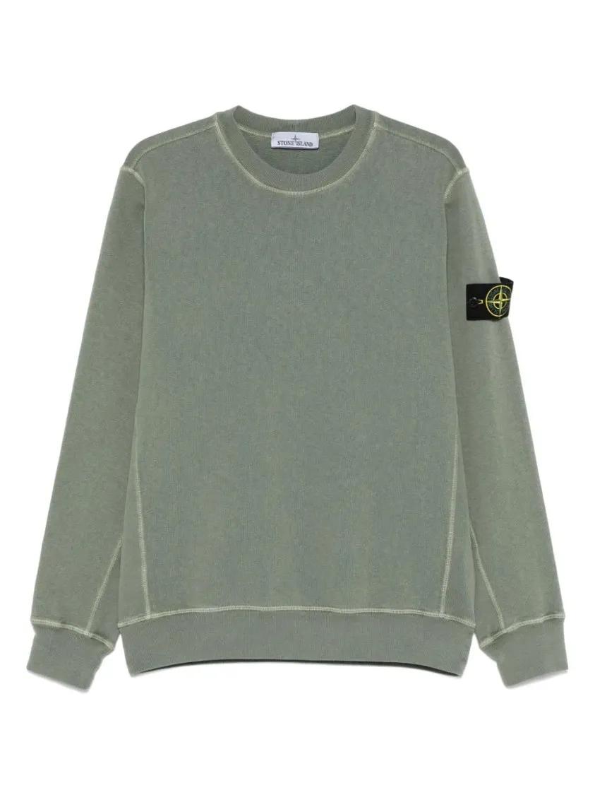 Thumbnail - Stone Island - Compass-Badge Sweatshirt In Olive Green Cotton - Größe XL - grün