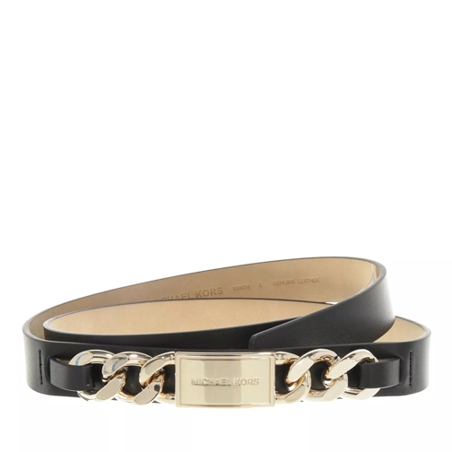 MICHAEL Michael Kors Non-Reversible Waist Belt With Chain Detail Black Waist Belt