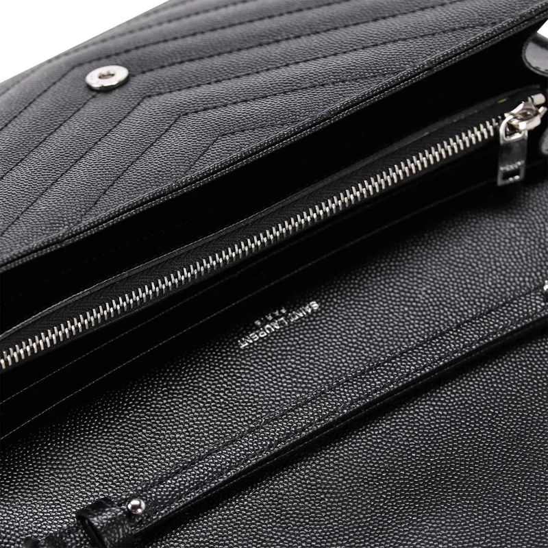 Saint Laurent Sac à bandoulière Umhängetasche aus Leder schwarz(Image 4)