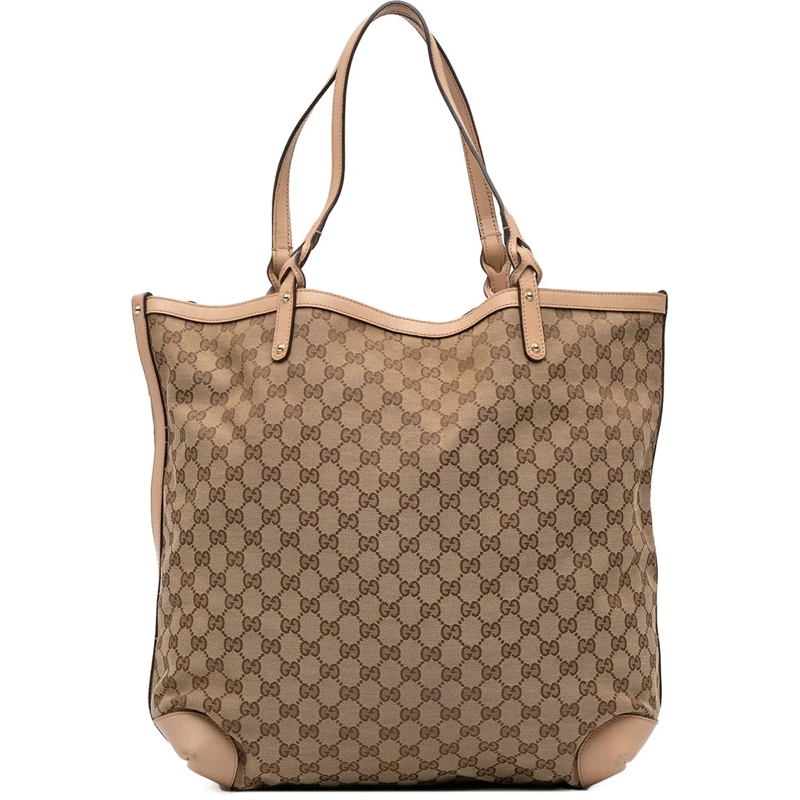 Gucci Shopper GG Canvas Craft Tote braun