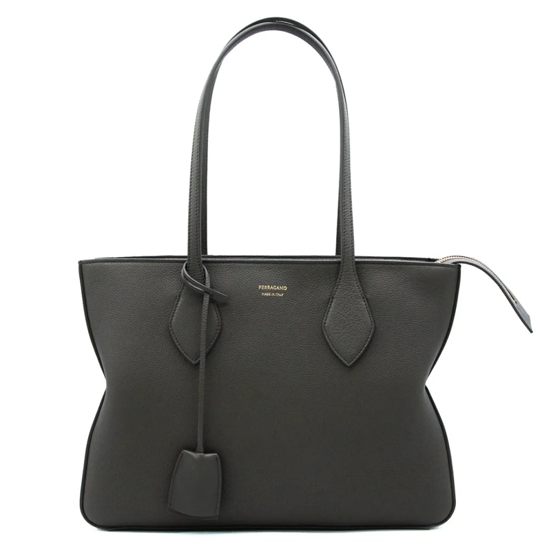 Salvatore Ferragamo Tote Black Leather Star Tote Black