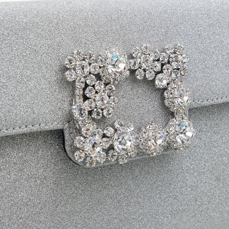 Roger Vivier Clutch Flower Buckle Clutch Argento(Image 5)