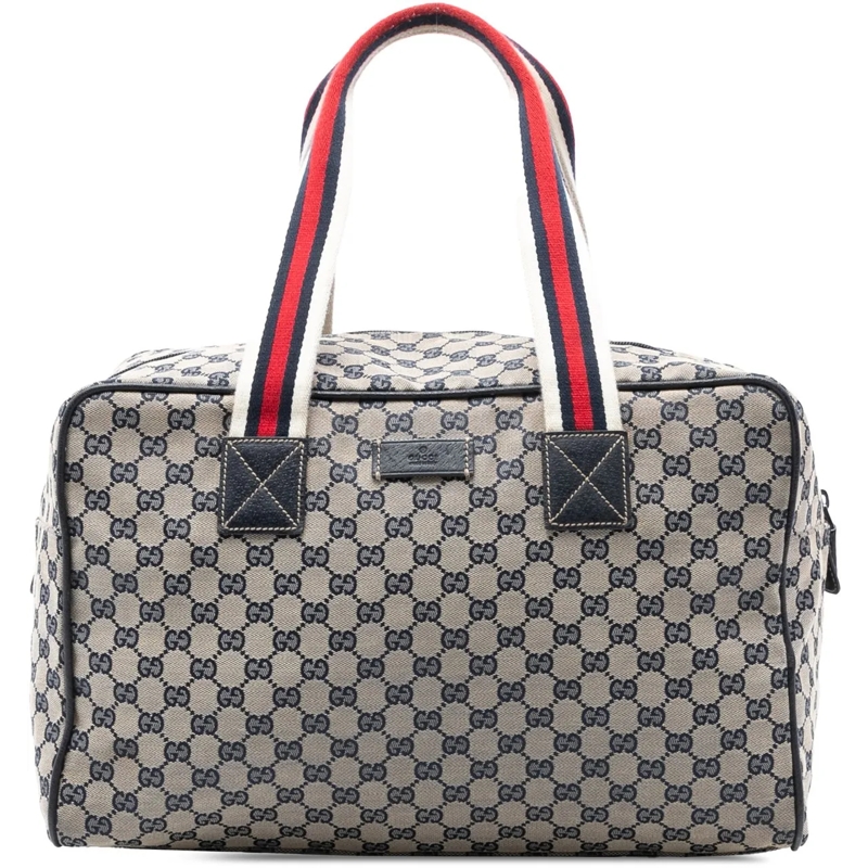 Gucci Sac week-end GG Canvas Web Travel Bag grau