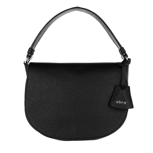 Abro Cervo Leather Handbag Black/Nickel Crossbody Bag