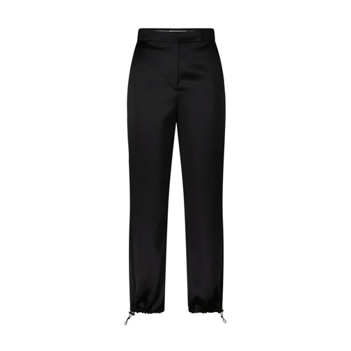 Max Mara Satin Hose Tay Schwarz Pantalon décontracté