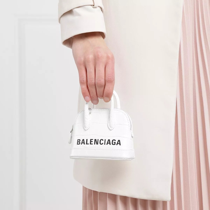 Balenciaga Ville Mini Crossbody Bag Optic White Micro Bag