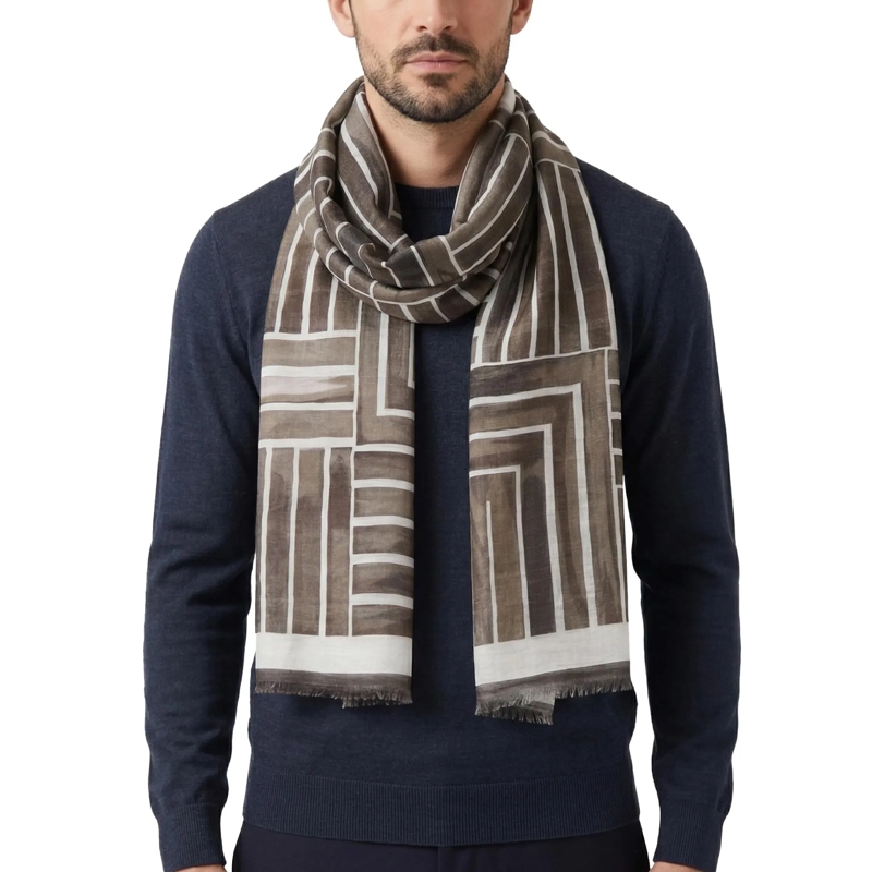 Altea Écharpe en laine Tuch mit Muster beige(Image 5)