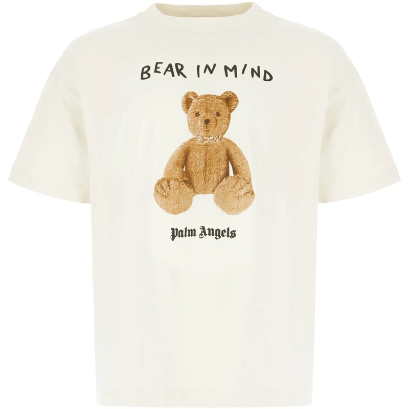 Palm Angels T-shirt Palm Angels Ivory cotton t-shirt none