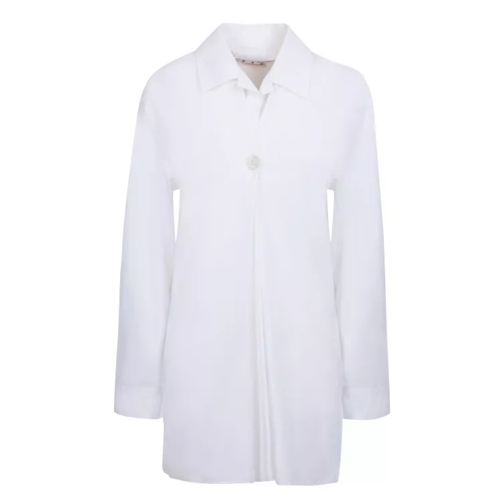 Off-White Long-Sleeved Poplin Shirt White Camicie