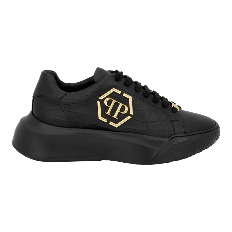 Philipp Plein Low-Top-Sneaker Läufer Godzilla Crocco Geprägt schwarz(Image 3)