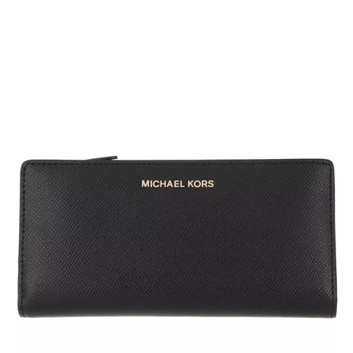 MICHAEL Michael Kors Jet Set Large Card Case Carryall Black Portafoglio continental