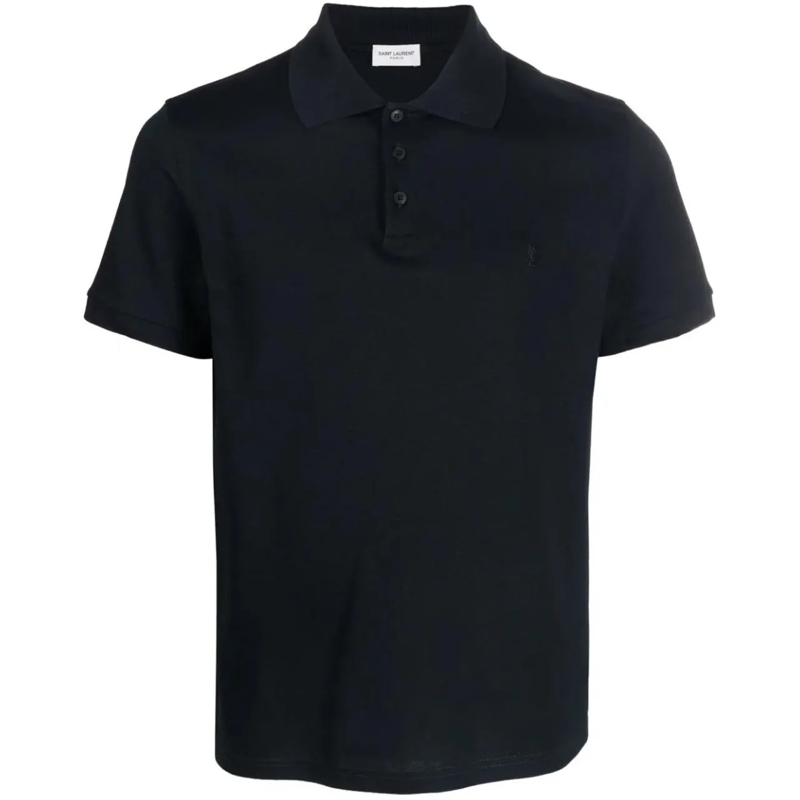 Saint Laurent  Cassandre Ysl Logo Polo Shirt blau