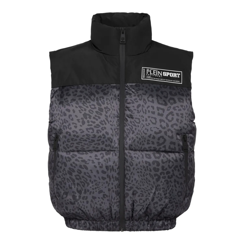 Plein Sport Weste Weste Leopard schwarz