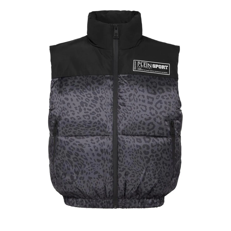 Plein Sport Weste Weste Leopard schwarz