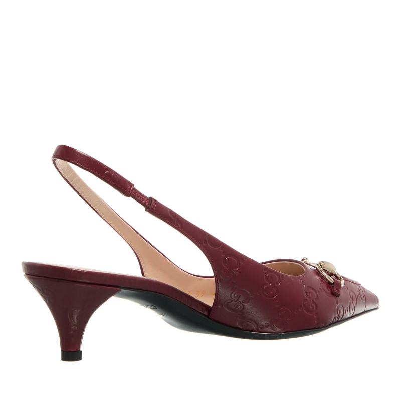 Gucci Pumps Horsebit Slingback Burgundy(Image 4)