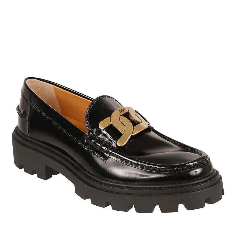 Tod%27s Loafers & Ballerinas - Gomma Pesante Leather Loafers - Gr. 39,5 (EU) - in Schwarz - für Damen