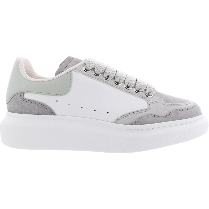 Alexander McQueen Lage-top sneaker Dames Oversized Sneaker Wit/Grijs weiß