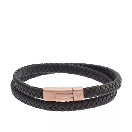 Emporio Armani Signature Bracelet Leather Roségold Armband