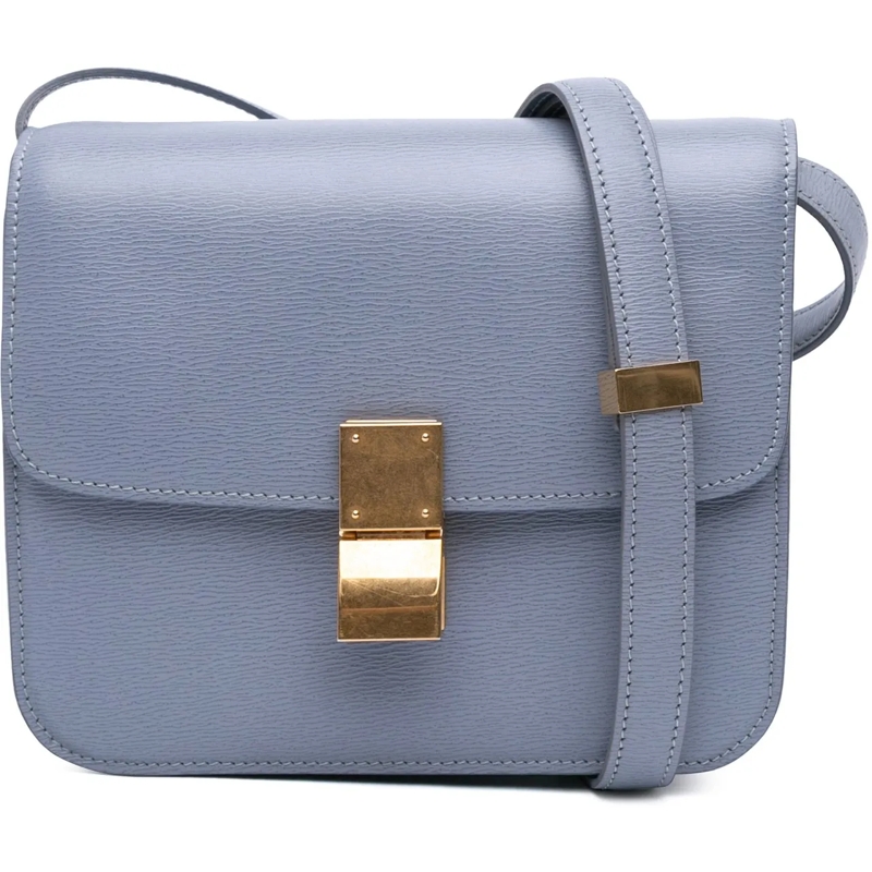 Celine Schultertasche Teen Liege Calfskin Classic Box blau
