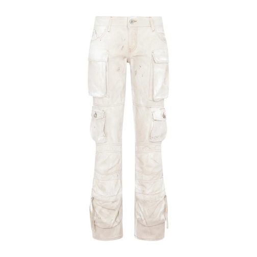 The Attico Jeans Natural Marble Cotton Essie Denim Pants Neutrals