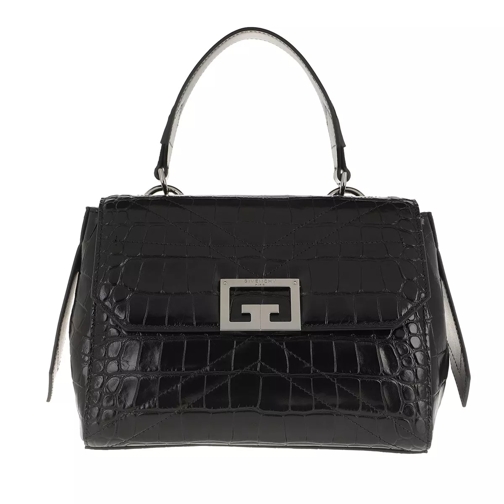 Givenchy Small ID Crossbody Bag Leather Black Rymlig shoppingväska