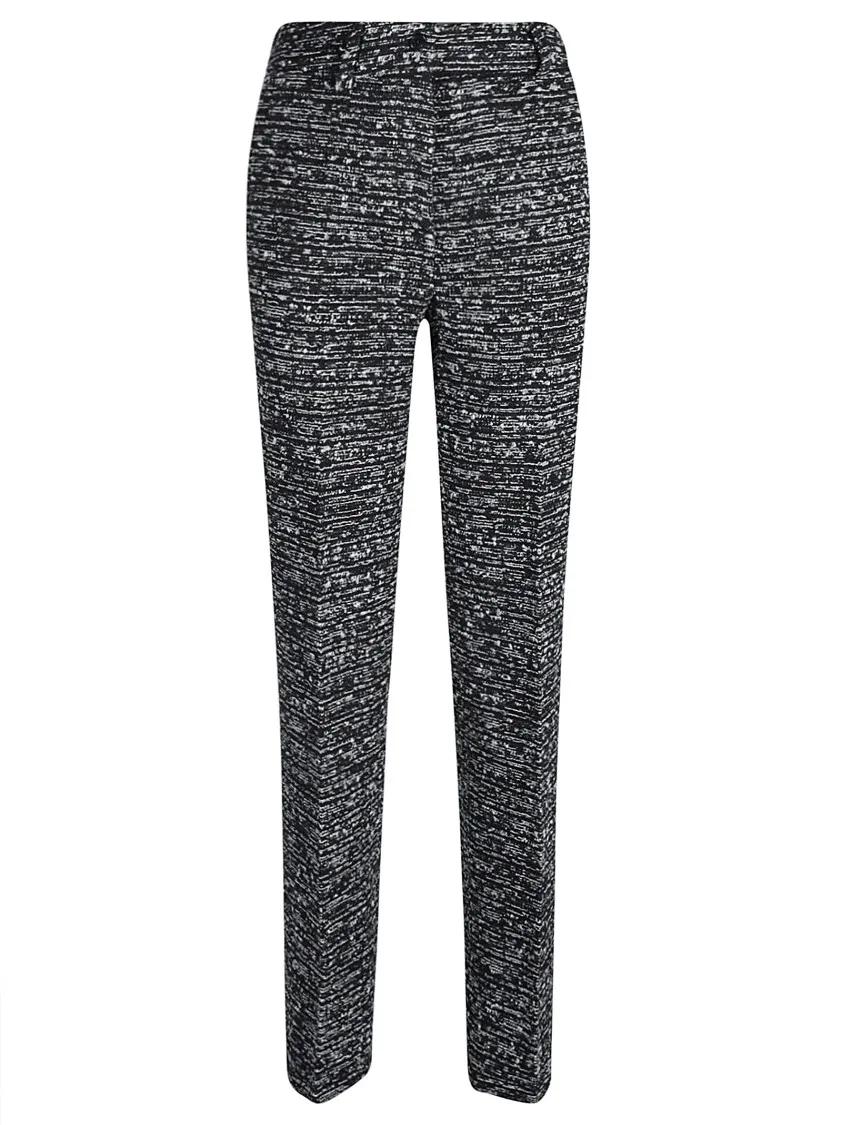 Alberta Ferretti - Tweed Frayed Edge Trouser - Größe 38 - schwarz