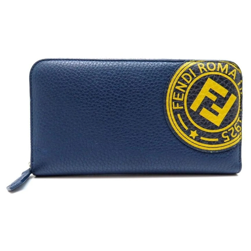 Fendi Geldbörse NEUE FENDI SIGNATURE CONTINENTAL ZIP-WALLET 7M0210 blau