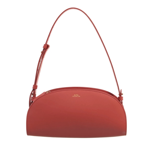 A.P.C. Shoulder Bag Sac Demi-Lune Baguette Cherry