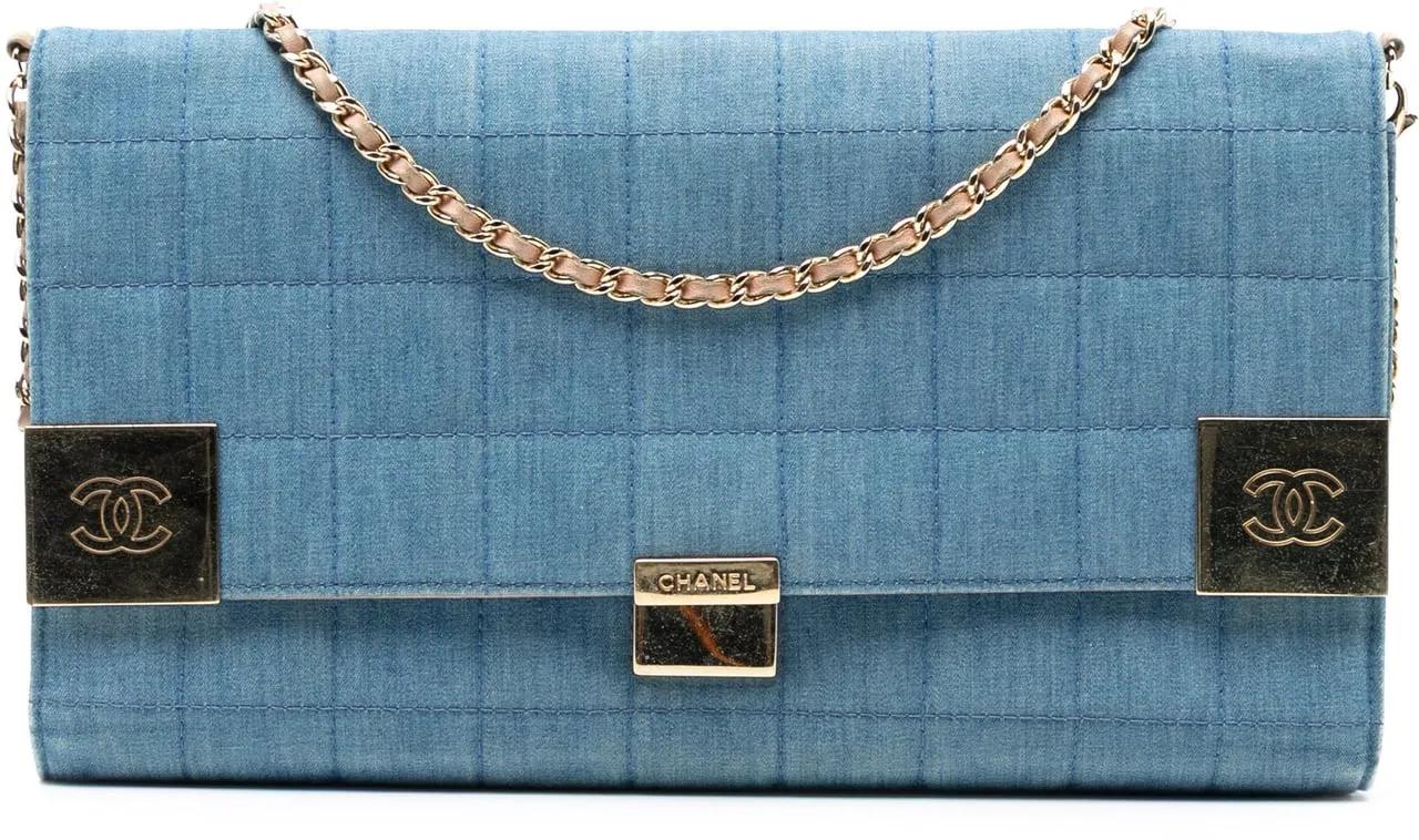 Chanel Hobo Bags - CC Chocolate Bar Denim Flap - Gr. unisize - in Blau - für Damen