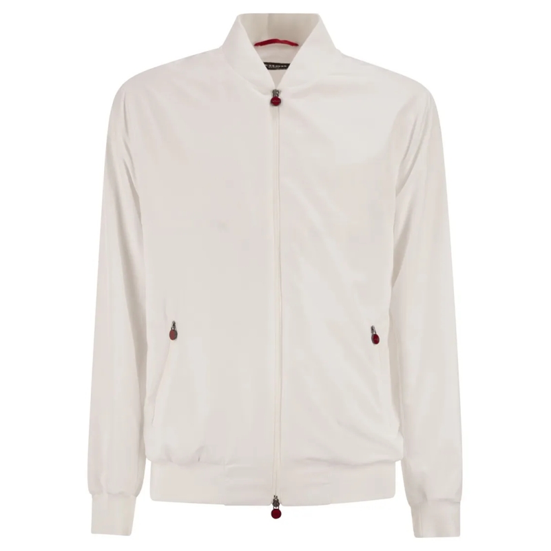 Kiton Bomberjacke Sea - Bomber Jacket In Technical Fabric White