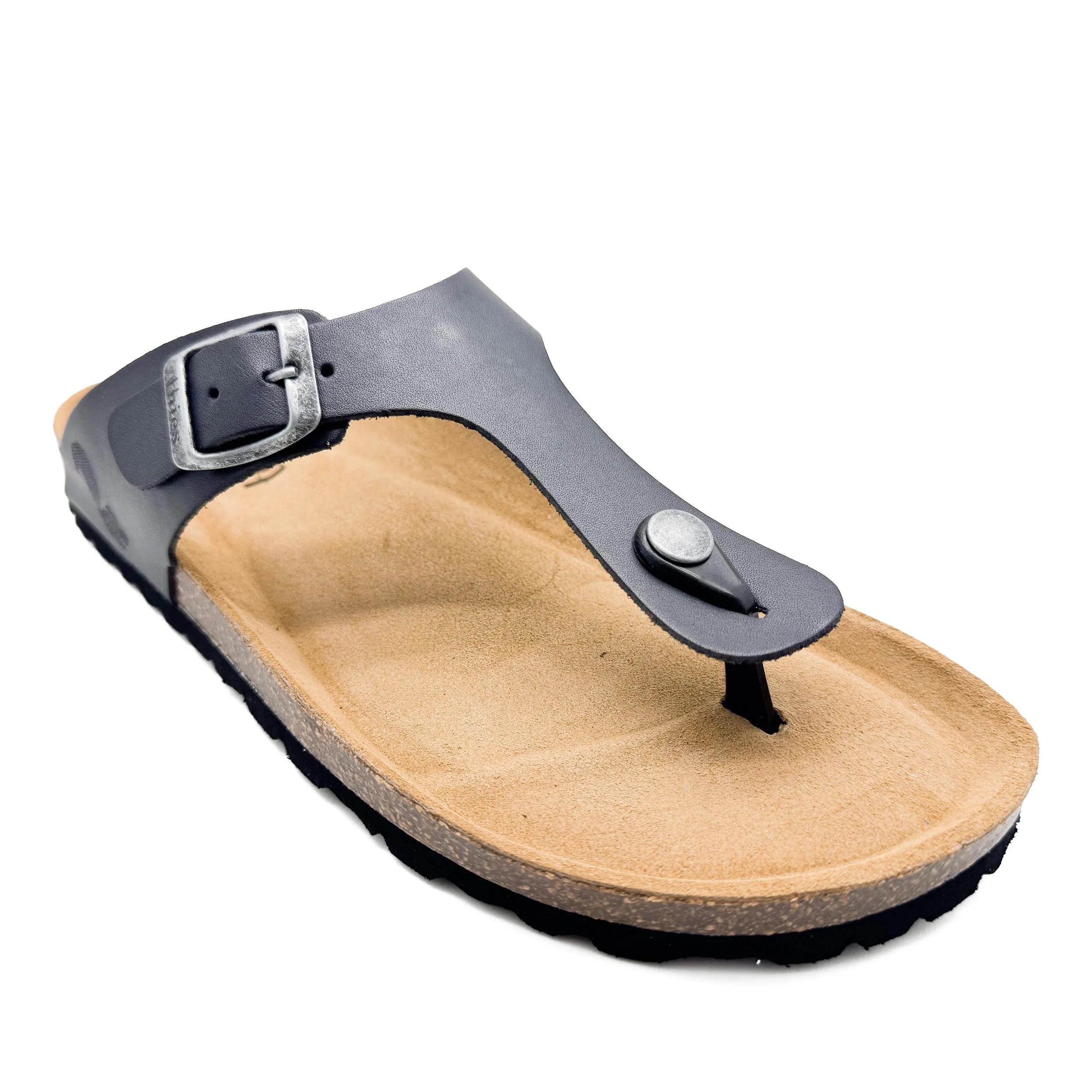 thies Sneakers - thies 1856 ® Eco Leather Thong Sandal charcoal (W/ - für Damen