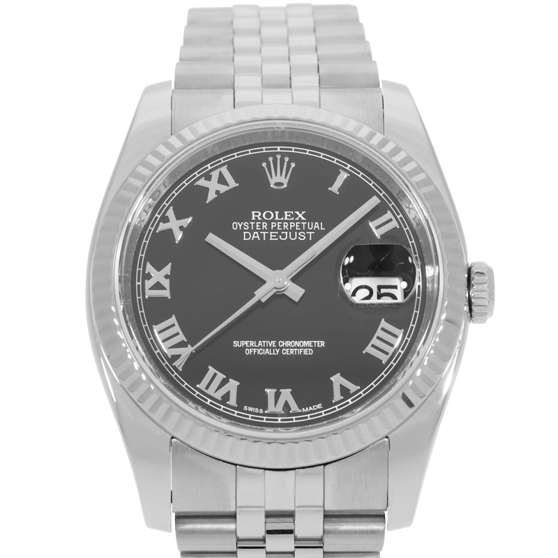 Rolex Automatikuhr Datejust Schwarz