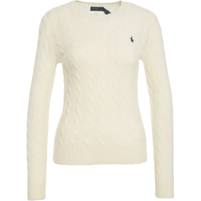 Ralph Lauren  Sweater with cable knit pattern weiß