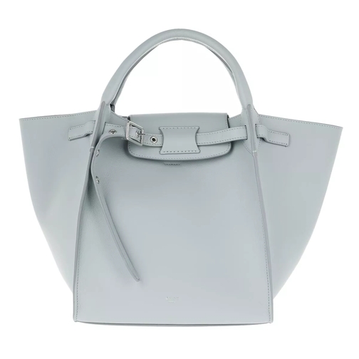 Celine Small Big Bag With Long Strap Leather Mineral Blue Rymlig shoppingväska