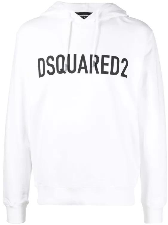 Dsquared2 - Logo-Print Cotton Hoodie - Größe M - white