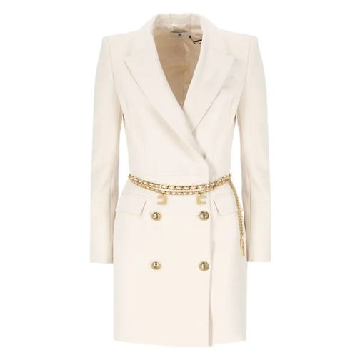 Elisabetta Franchi Mini robes Crepe Stretch Dress Neutrals