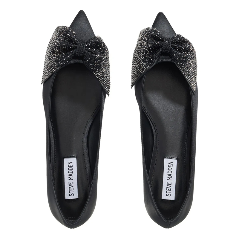 Steve Madden Ballerinas Magi Black Satin(Image 5)