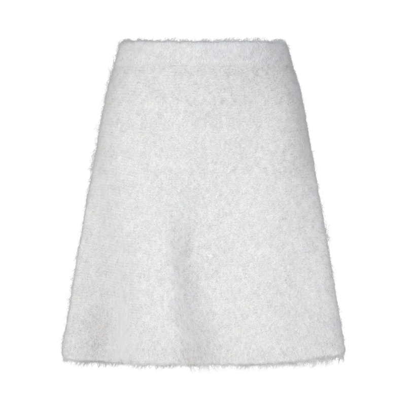 Samsøe Samsøe Jupe midi Bell-Shaped Soft Alpaca Skirt White