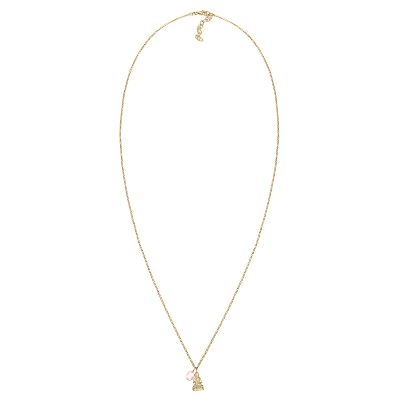 Elli Mittellange Halskette Halskette Elli PREMIUM Halskette Buddha Rosenquarz rosa(Image 3)