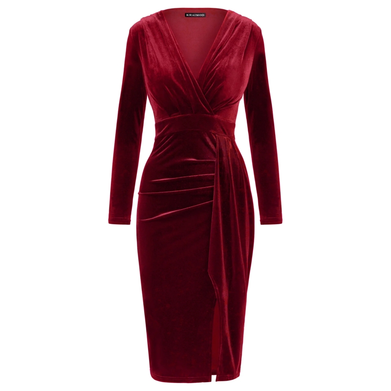 Kraimod Midikleid Cocktailkleid bordeaux