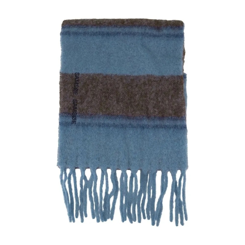Samsøe Samsøe Écharpe légère Alex Scarf - Wool - Blue Blue