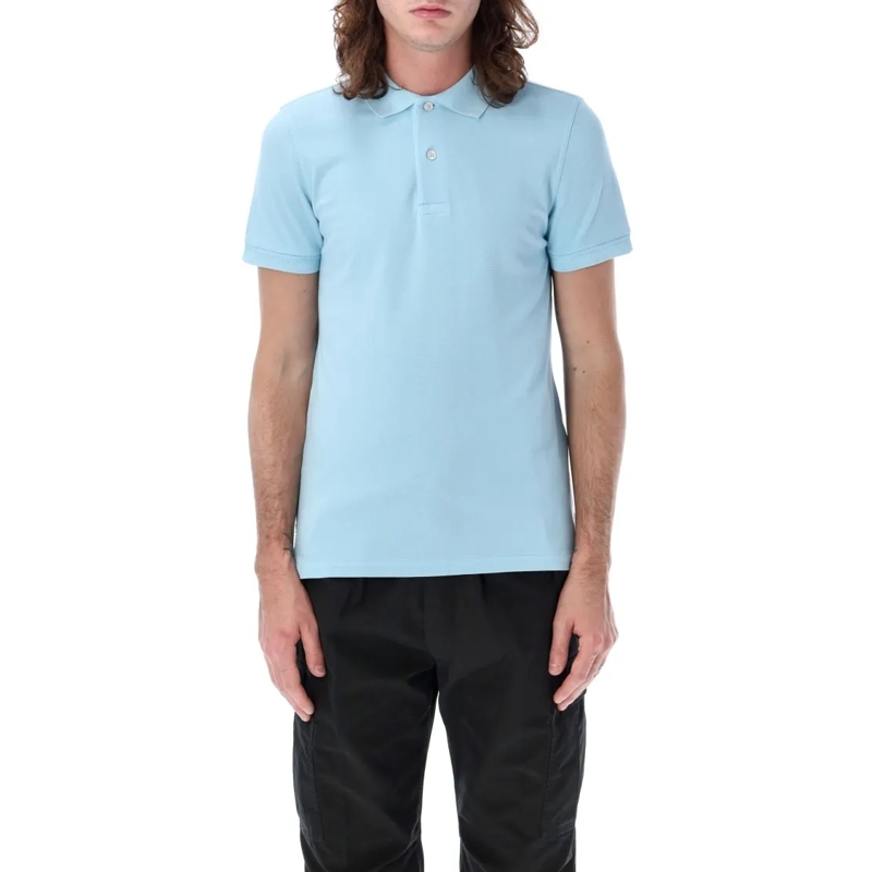 Tom Ford Polohemd Piquet Polo Shirt Blue