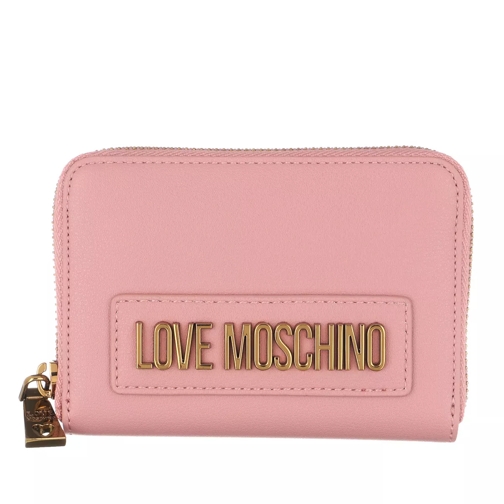 Love Moschino Wallet Smooth   Rosa Scuro Portemonnaie mit Zip-Around-Reißverschluss