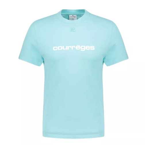 Courrèges Classic Shell T-Shirt - Blue/White - Cotton Blue 